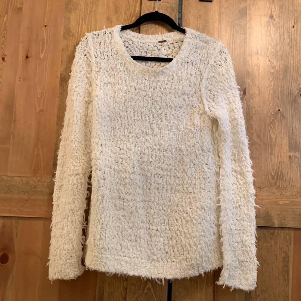 Free People shaggy snowy sweater